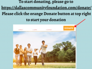Dallas Community Foundation Donation 