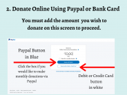 Donate Using Paypal or Bank Card